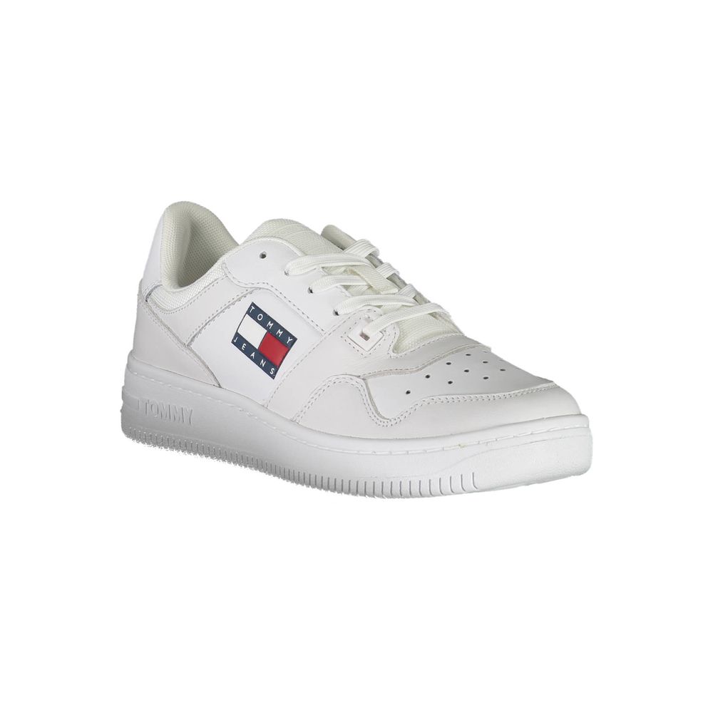 Tommy Hilfiger White Leather Men Sneaker Tommy Hilfiger