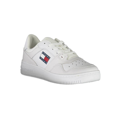 Tommy Hilfiger White Leather Men Sneaker Tommy Hilfiger