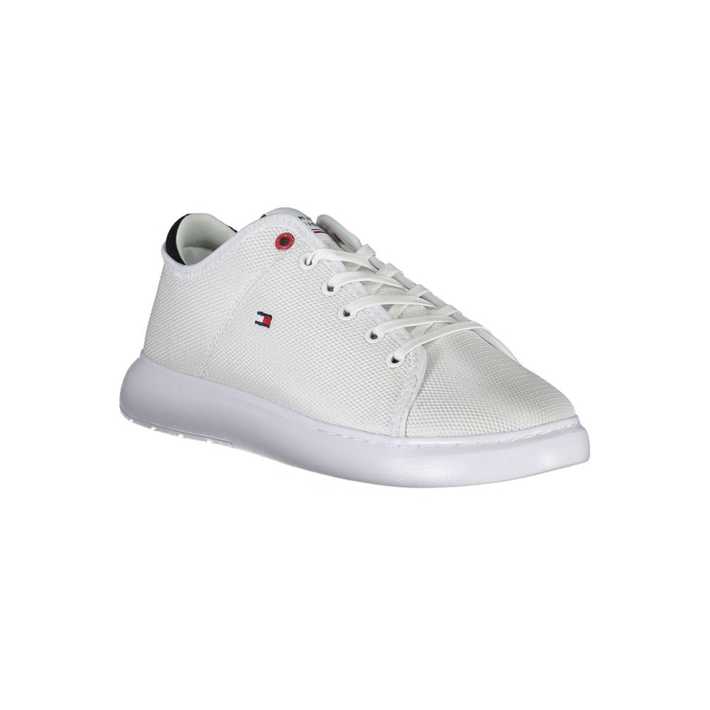 Tommy Hilfiger White Polyester Men Sneaker Tommy Hilfiger
