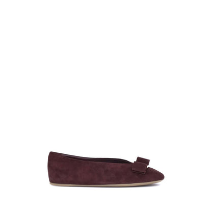 Ferragamo Bordeaux Goatskin Ballet Flats 1728,72470364320,Ballet Flats - Flats - Shoes,Bordeaux,EU35.5/US5.5,Ferragamo,Flats - Shoes,New with tags,Shoes,Women