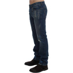 Costume National Blue Wash Paint Slim Fit Pants Jeans SIG17947-1