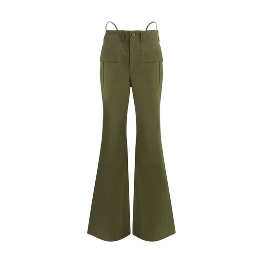 R13 Bicolor Cotton Flared Pants