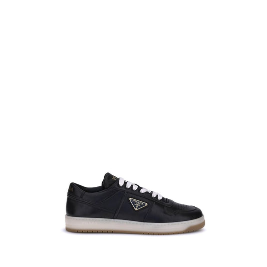 Prada Black Calf Leather Bos Taurus Low Top Sneakers Prada