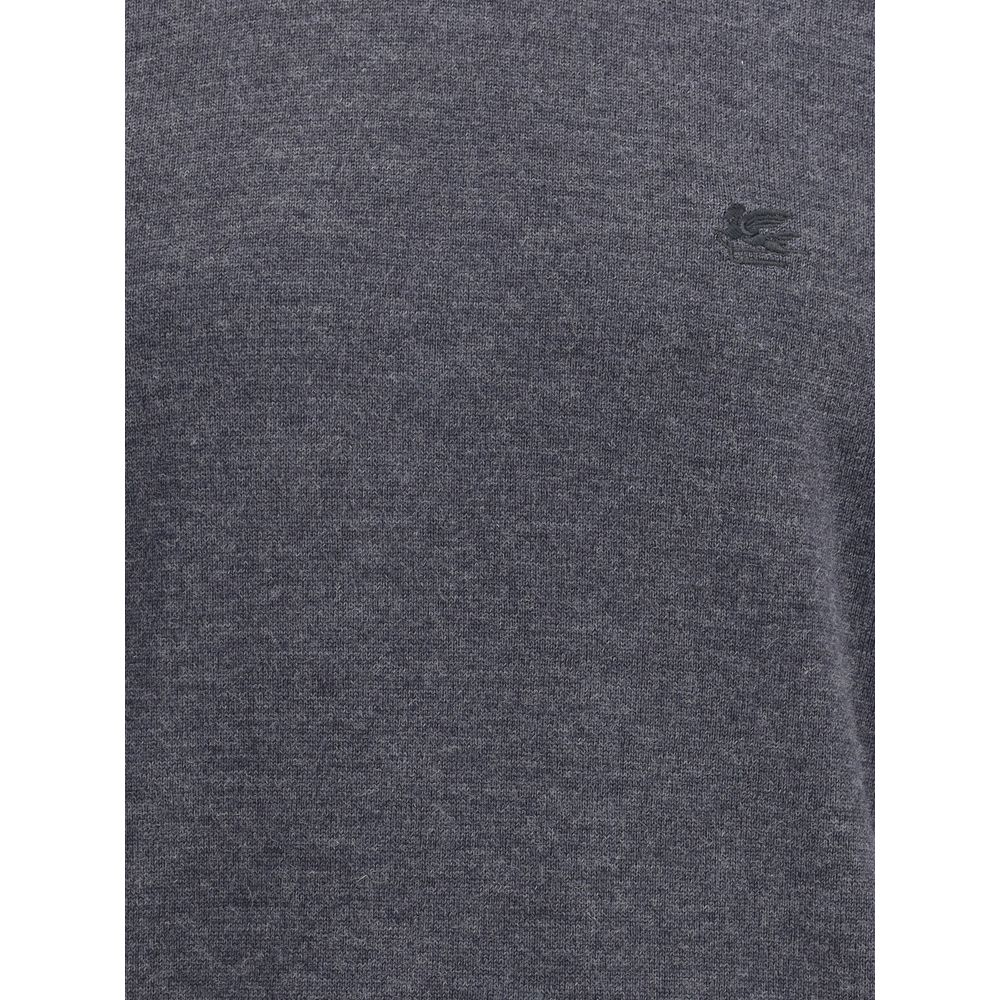 Etro Gray Wool Turtleneck