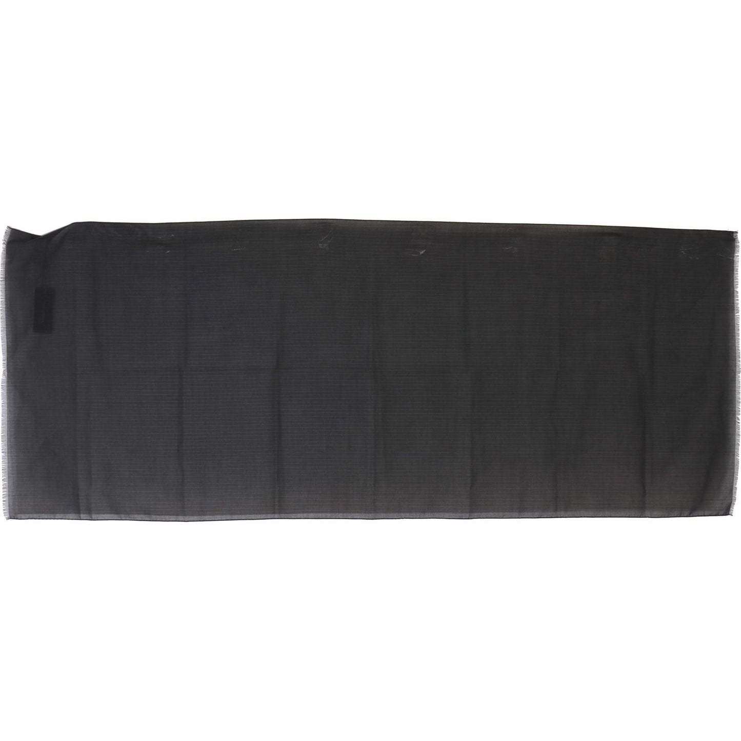 Dolce & Gabbana Gray 100% Wool Striped Pattern Wrap Scarf Dolce & Gabbana