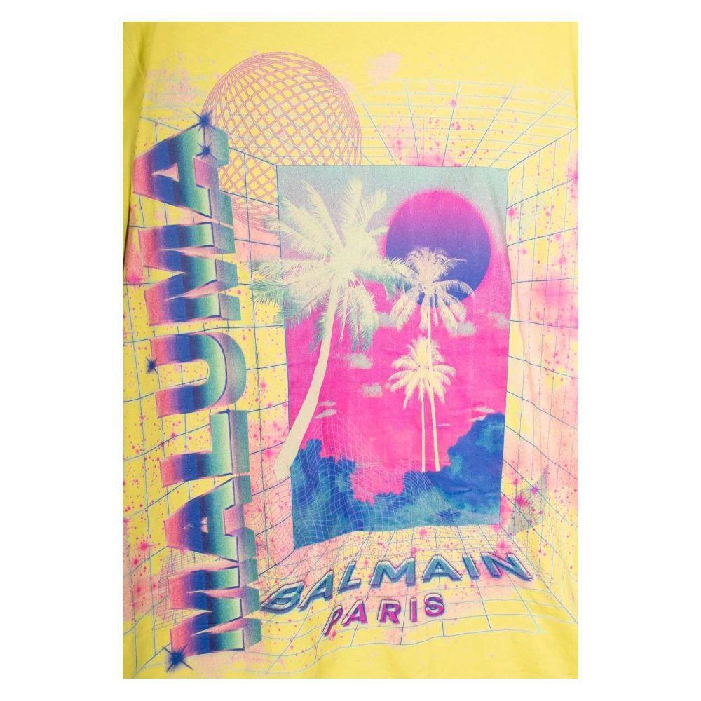 Balmain Yellow Cotton T-Shirt