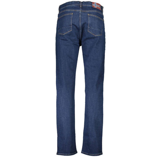 Napapijri Blue Cotton Jeans & Pant NA-21704-W31