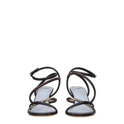 Fendi Multicolor Leather Flat Sandals 1728,75667636384,EU37.5/US7.5,EU37/US7,EU38.5/US8.5,Fendi,Flat - Sandals - Shoes,Multicolor,New with tags,Sandals - Shoes,Shoes,Women
