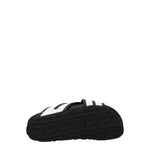Palm Angels White Leather Slippers Sandals