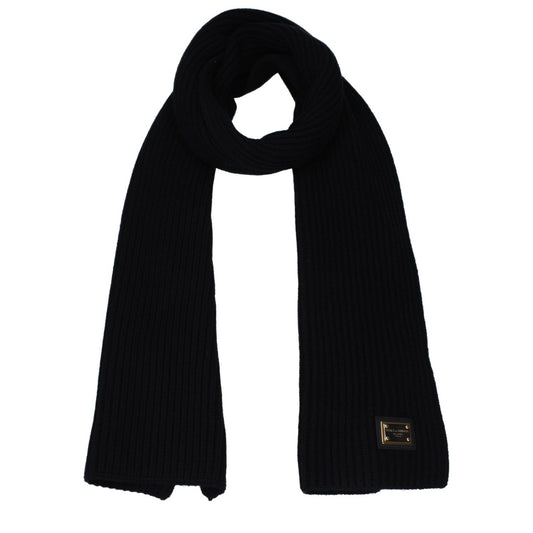 Dolce & Gabbana Black Cashmere Scarf Dolce & Gabbana