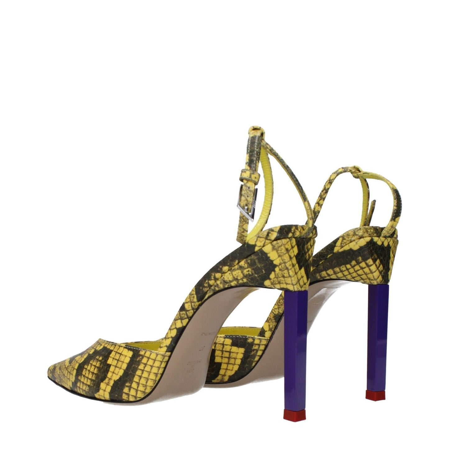 The Attico Yellow Leather High Heel Pumps The Attico