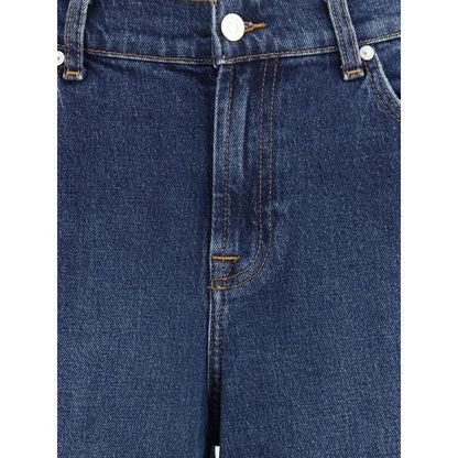 7FOR Blue Cotton Jeans Denim