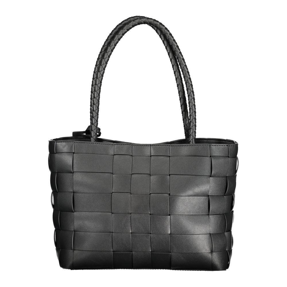 Front view with bag zipped and handles upright.