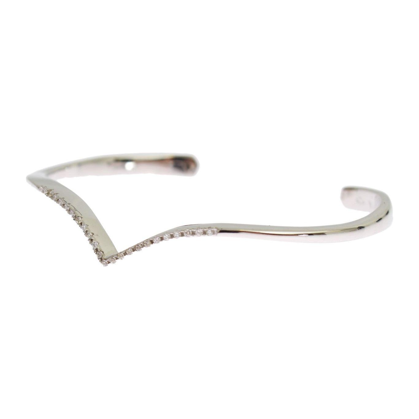 Nialaya Skyfall CZ 925 Silver Bangle Bracelet Nialaya