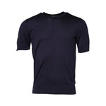 Dolce & Gabbana Dark Blue Silk Crew Neck Short Sleeves T-shirt TSH91069-50