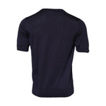 Dolce & Gabbana Dark Blue Silk Crew Neck Short Sleeves T-shirt TSH91069-50