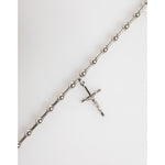 Dolce & Gabbana Silver Tone Brass Chain Religious Cross Pendant Necklace SMY11217