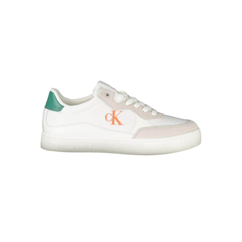 Calvin Klein Bianco Polyurethane Men Sneaker 1728,67403481248,Athletic - Sneakers - Shoes,Calvin Klein,EU40/US7,EU41/US8,EU42/US9,EU43/US10,EU44/US11,EU45/US12,Men,New with tags,Shoes,Sneakers - Shoes,White