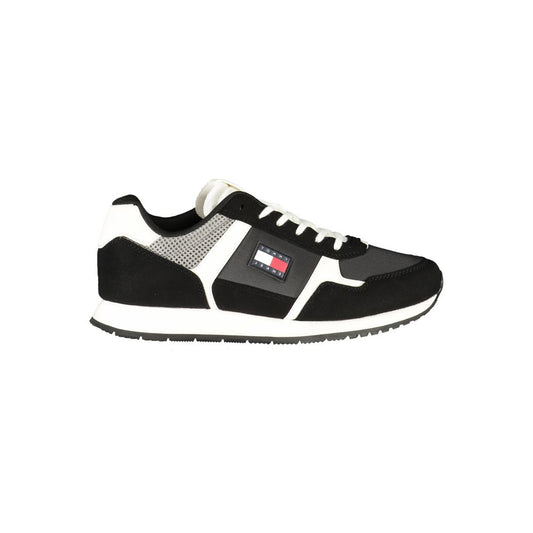 Tommy Hilfiger Black Polyurethane Men Sneaker 1728,67403481248,Athletic - Sneakers - Shoes,Black,EU44/US11,Men,New with tags,Shoes,Sneakers - Shoes,Tommy Hilfiger