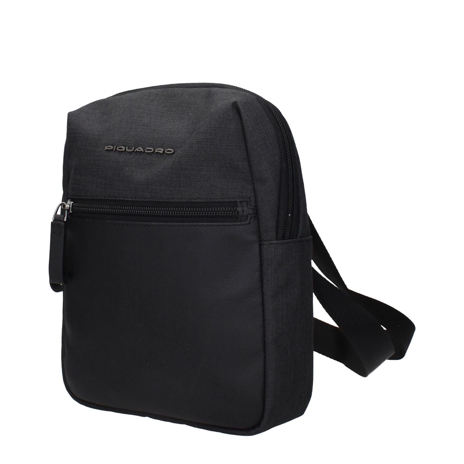 Piquadro Black Fabric Crossbody Bag