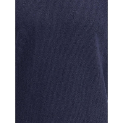 Brooksfield Blue Fleece Wool Turtleneck