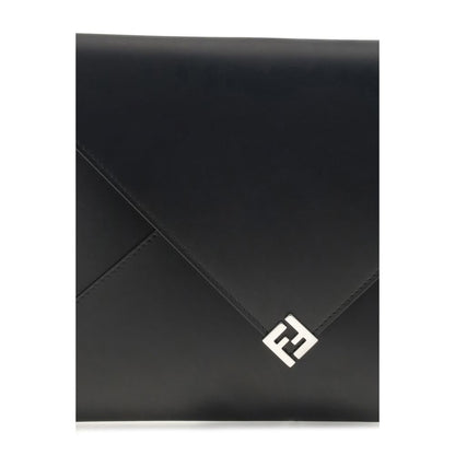 Fendi Black Leather Clutch Bag