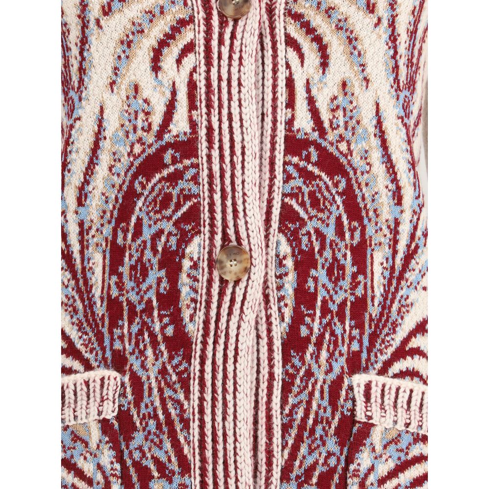 Etro Multicolor Wool Cardigan