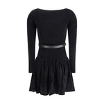 Self-Portrait Chenille knit Dress SE-AW25029SBBLACK-M