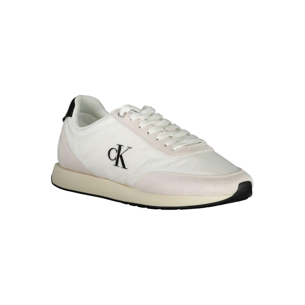 Calvin Klein White Polyester Men Sneaker 1728,67403481248,Athletic - Sneakers - Shoes,Calvin Klein,EU40/US7,EU41/US8,EU42/US9,EU43/US10,EU44/US11,EU45/US12,Men,New with tags,Shoes,Sneakers - Shoes,White