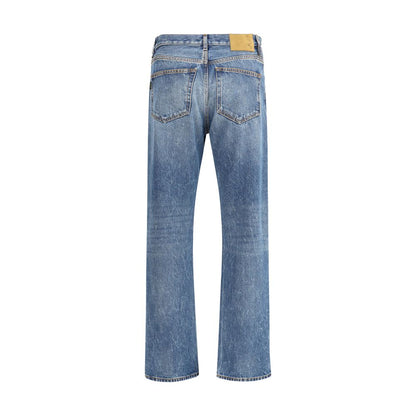 Haikure Blue Cotton Straight-Leg Jeans