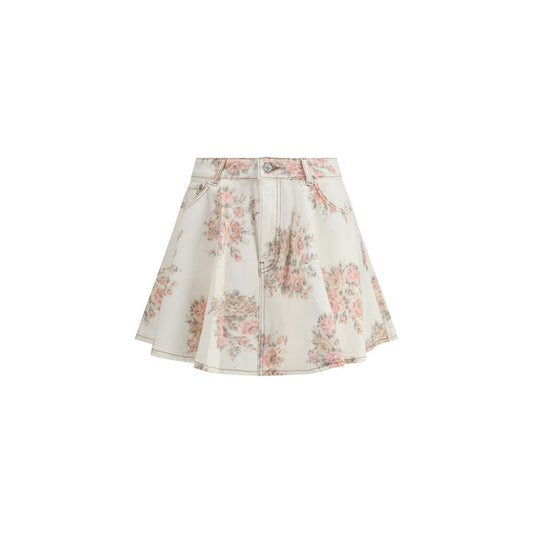 Ganni Multicolor Denim Skirt