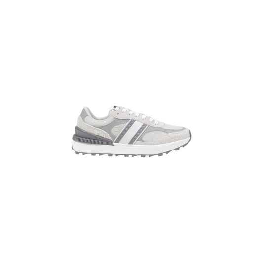 Tommy Hilfiger Jeans Gray Suede Leather Athletic Sneakers
