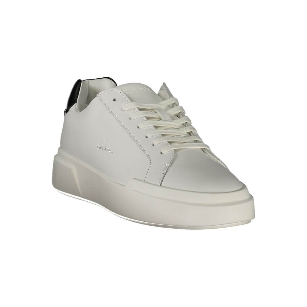 Calvin Klein Bianco Leather Men Sneaker 1728,67403481248,Athletic - Sneakers - Shoes,Calvin Klein,EU40/US7,EU41/US8,EU42/US9,EU43/US10,EU44/US11,EU45/US12,Men,New with tags,Shoes,Sneakers - Shoes,White