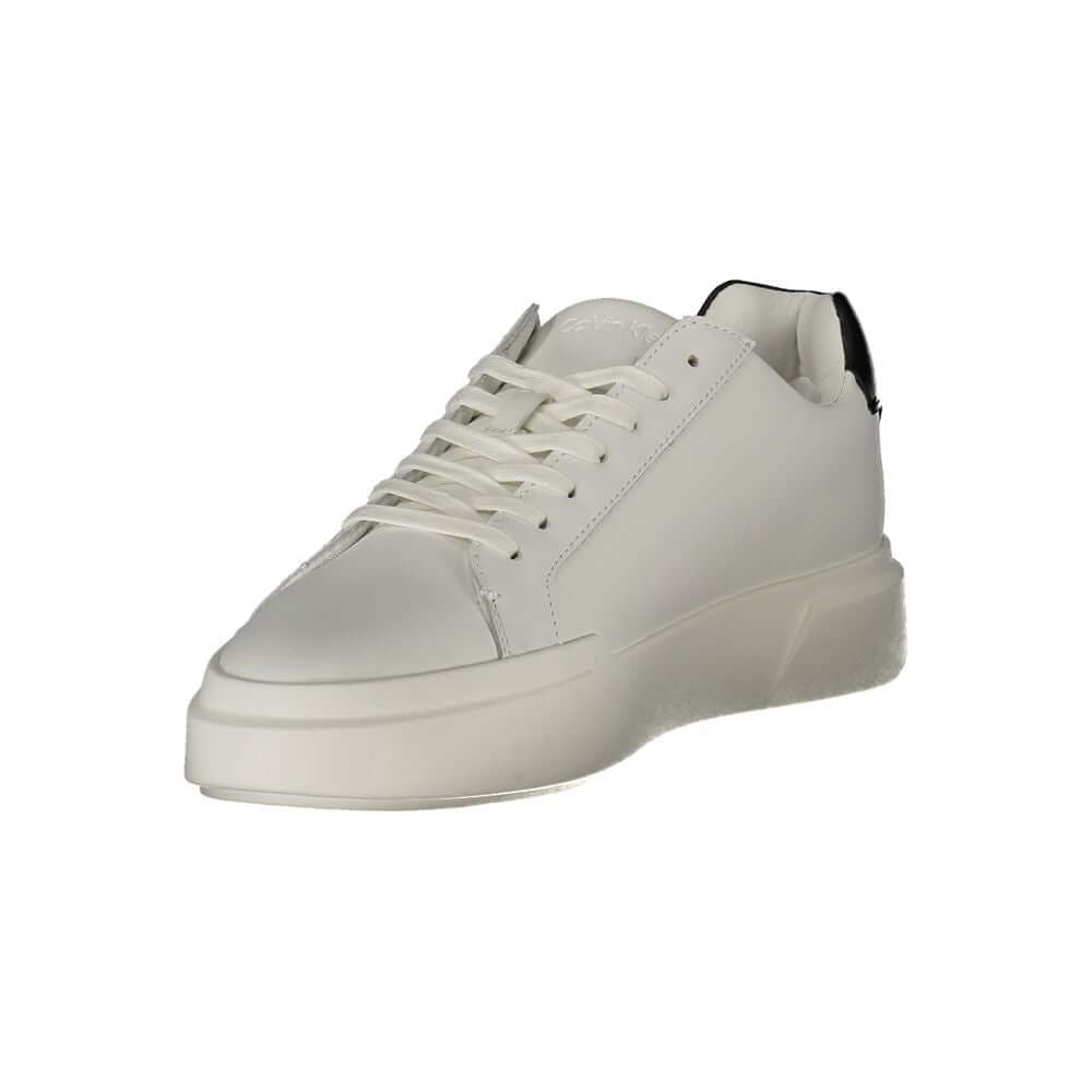 Calvin Klein Bianco Leather Men Sneaker 1728,67403481248,Athletic - Sneakers - Shoes,Calvin Klein,EU40/US7,EU41/US8,EU42/US9,EU43/US10,EU44/US11,EU45/US12,Men,New with tags,Shoes,Sneakers - Shoes,White