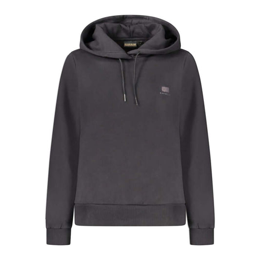Napapijri Black Cotton Women's Hoodie 1728,2XS,67403481248,Black,Clothing,L,M,Napapijri,New with tags,S,Sweaters - Clothing,Sweatshirts - Sweaters - Clothing,Women,XS