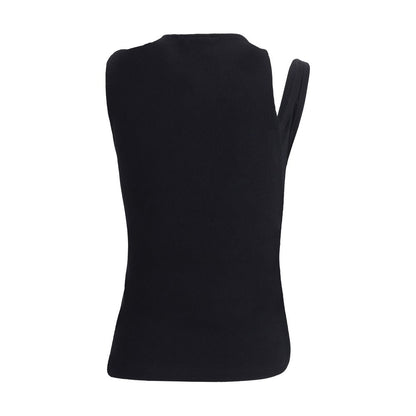 Courrèges Black Cotton Top