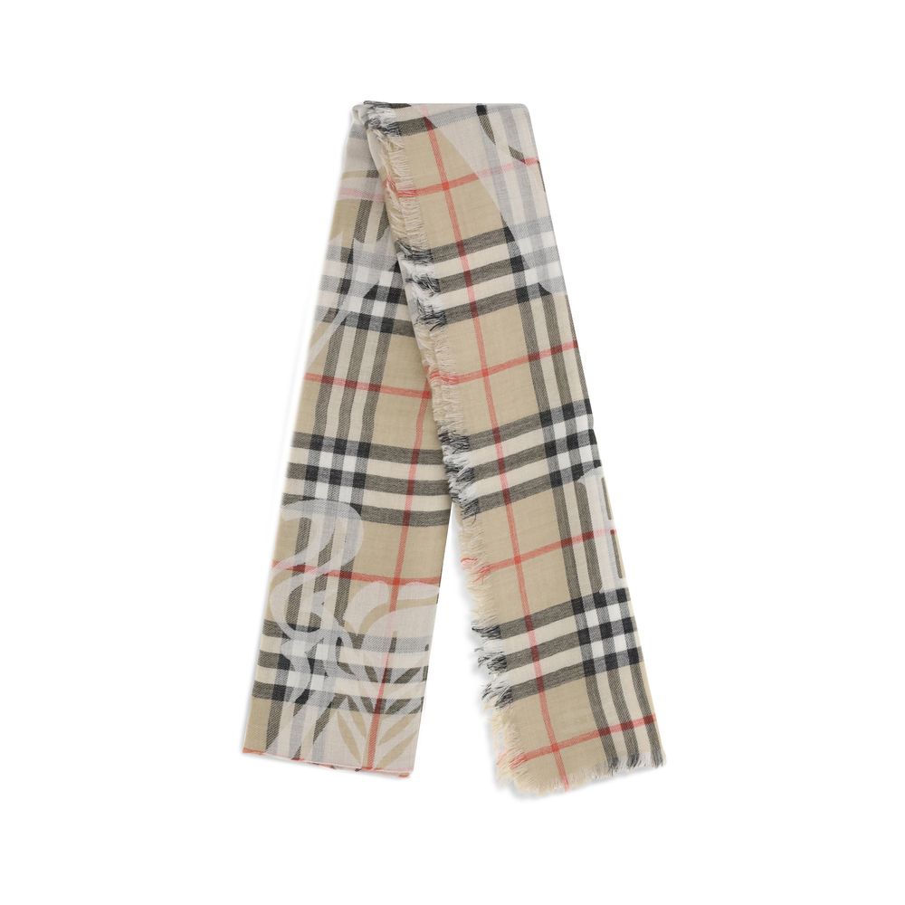 Burberry Beige Wool Scarf