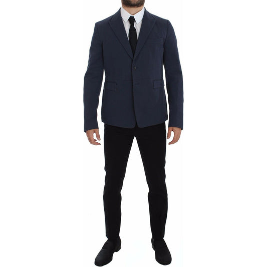 Dolce & Gabbana Blue Cotton Stretch Casual Blazer GTT10069-1