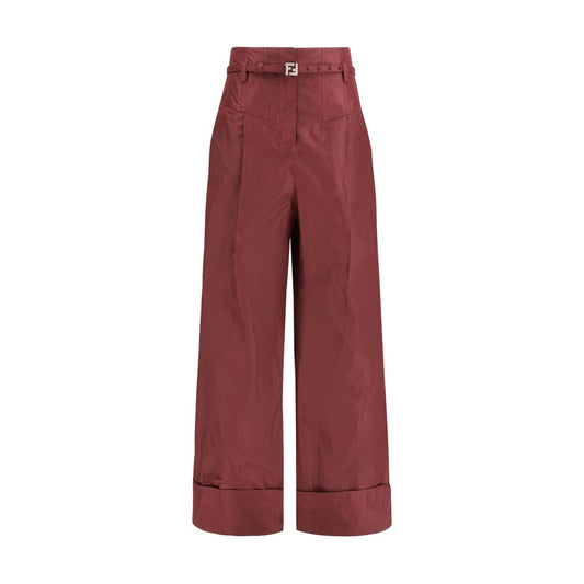 Fendi Bordeaux Silk Dress Pants 1728,72470364320,Bordeaux,Clothing,Dress Pants - Pants - Clothing,Fendi,IT40 | M,New with tags,Pants - Clothing,Women