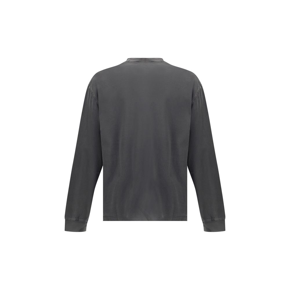 Agolde Gray Cotton Long Sleeve T-Shirt