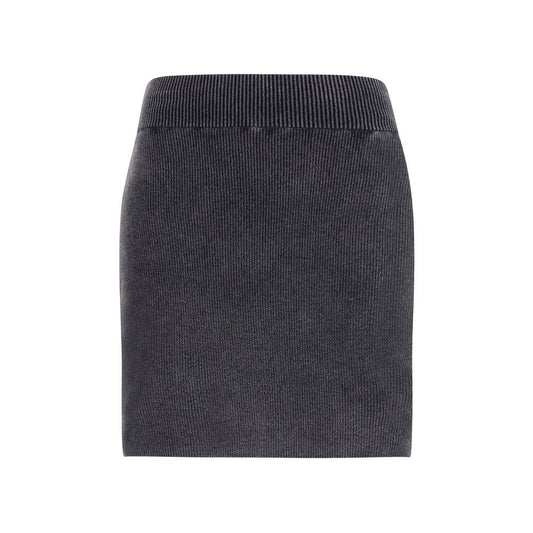 Alexander Wang Gray Cotton Mini Skirt Alexander Wang