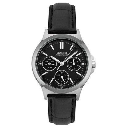 CASIO COLLECTION Mod. LADY MULTIFUNCTION. LEATHER - BLACK