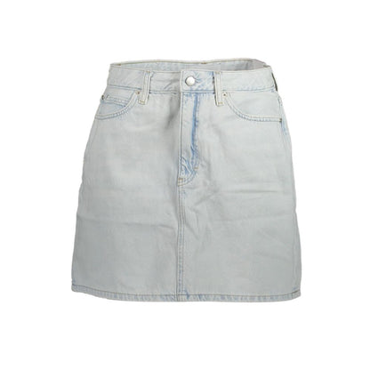 Calvin Klein Azzurro Cotton Women Skirt Calvin Klein