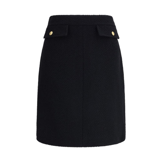 Chloé Black Wool Midi Skirt Chloé