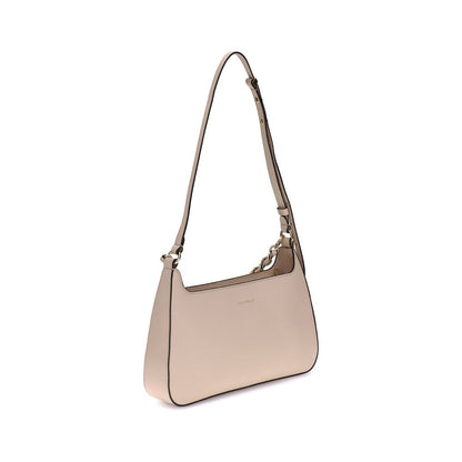 Coccinelle Beige Calf Leather Bos Taurus Shoulder Bag