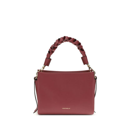 Coccinelle Bordeaux Calf Leather Bos Taurus Handbag