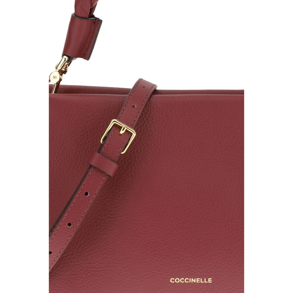 Coccinelle Bordeaux Calf Leather Bos Taurus Handbag