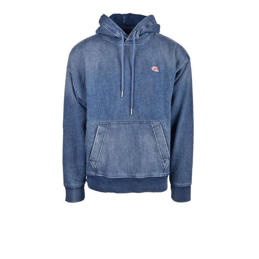 Diesel Blue Cotton Hoodie Diesel