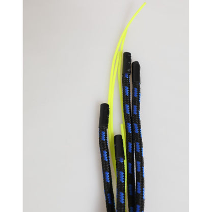 Dolce & Gabbana Blue Yellow Leather Tape String DG Logo Keychain Keyring