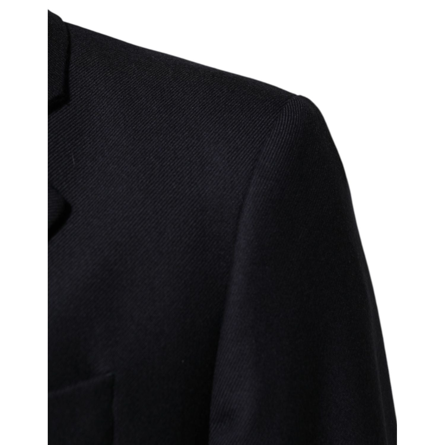 Dolce & Gabbana Dark Blue Wool Men Jacket Coat Blazer Suit